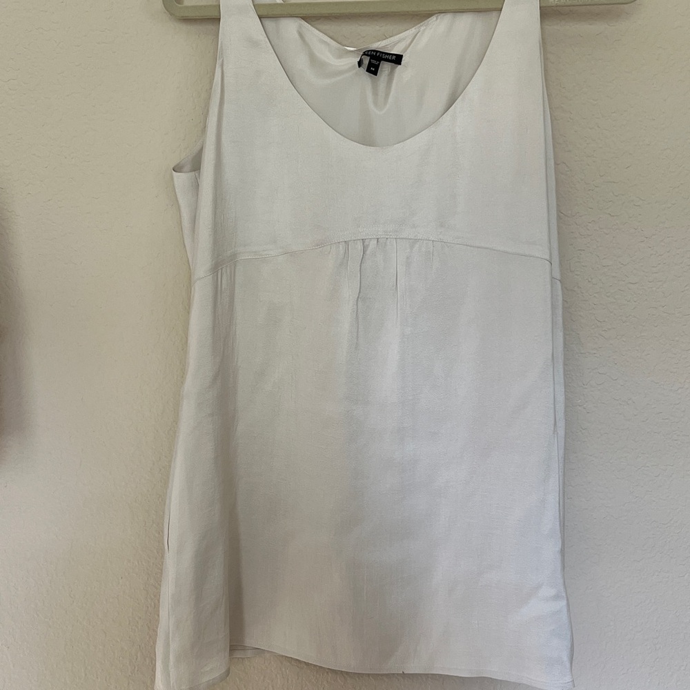 Eileen Fisher Cream Sleeveless Tank Top